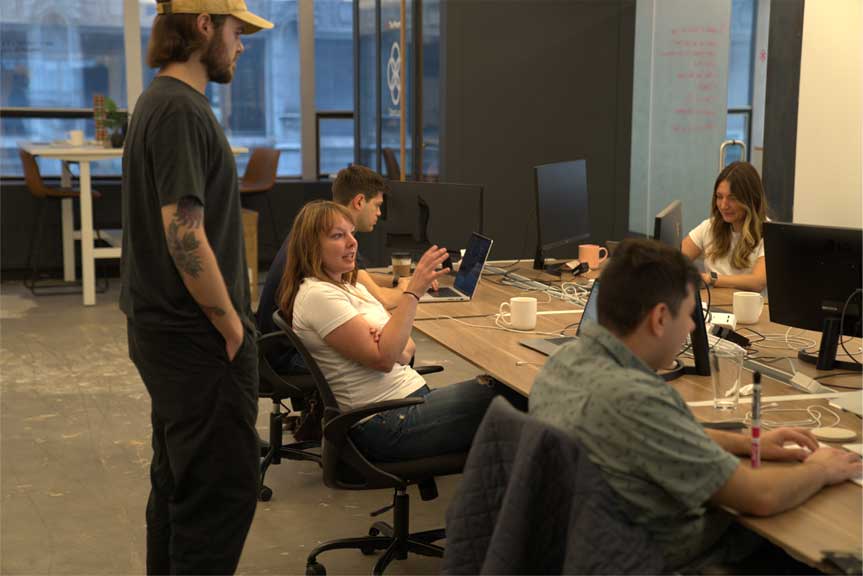 team collaborating