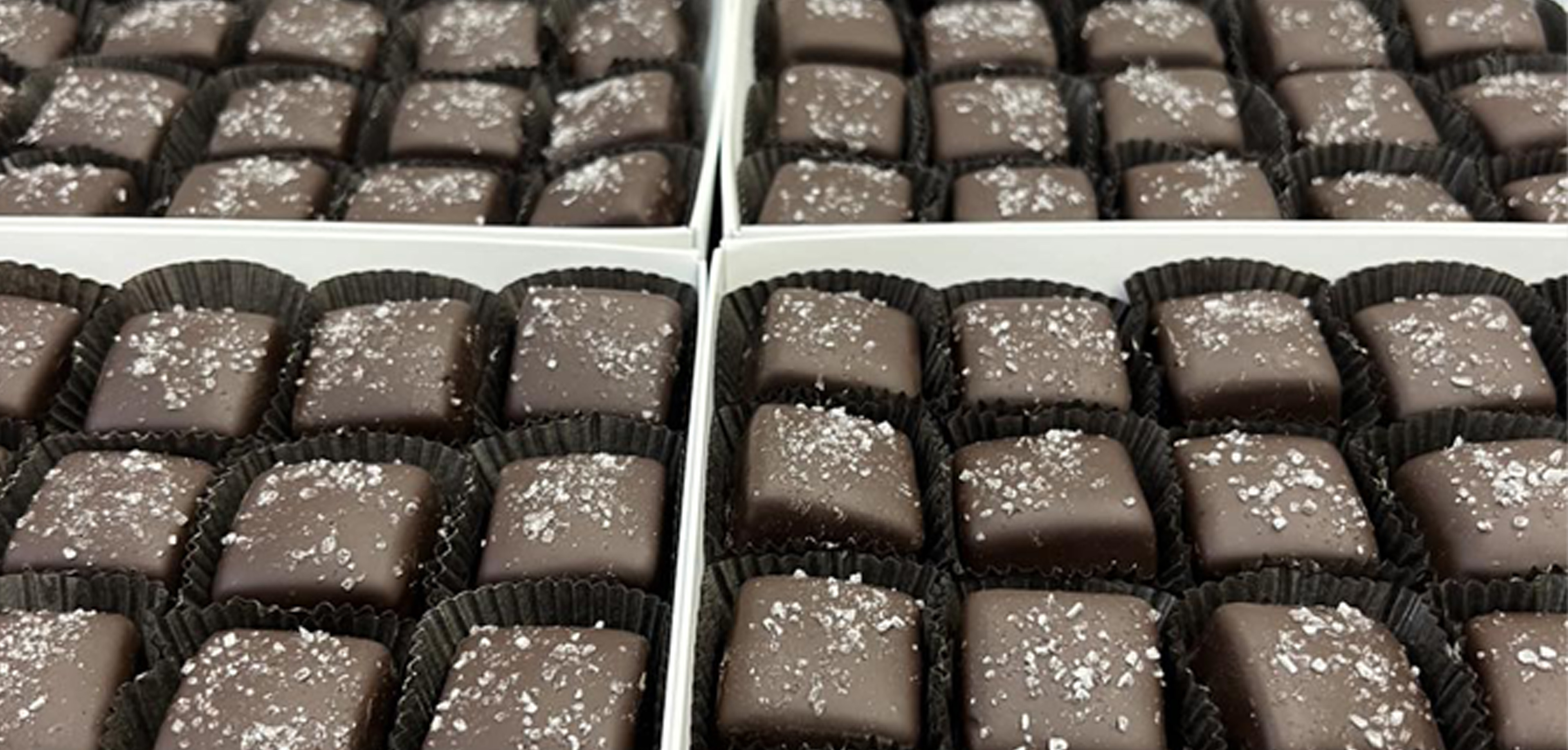 several boxes of packed chocolates